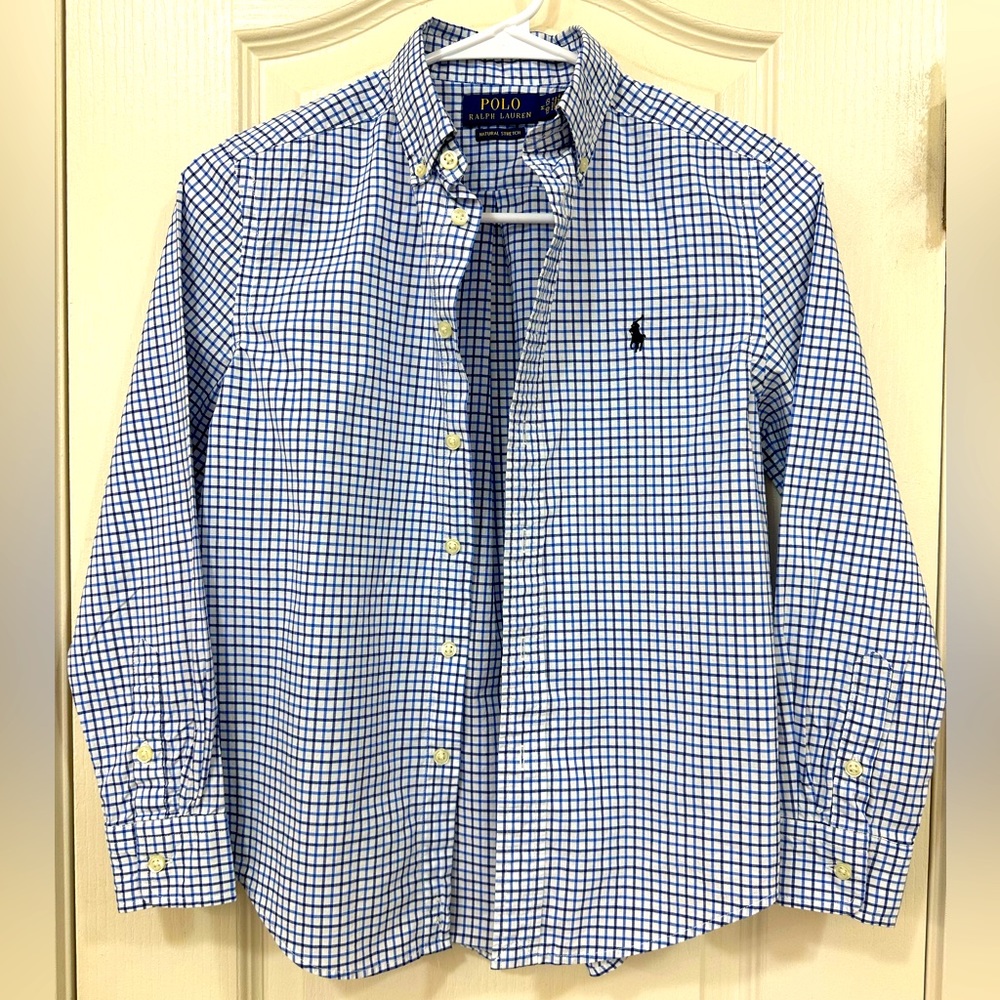 Big Boys Ralph Lauren Ralph Plaid Botton Down Shirt. Like New.